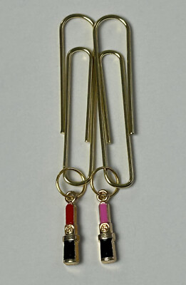 Lipstick Charms Red & Pink Paperclip bookmark (Set of 2) | eBay CA
