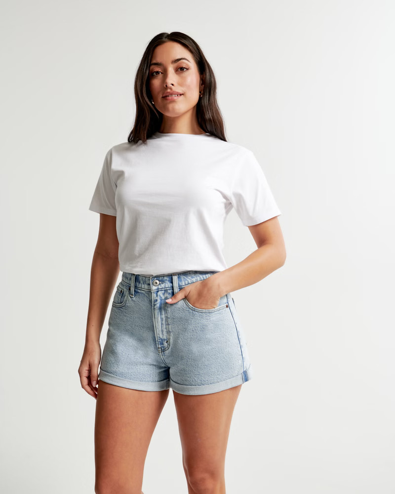 Curve Love High Rise Mom Short | Abercrombie & Fitch (US)