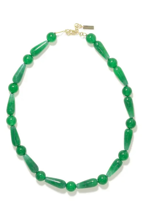COMPLETEDWORKS The Depths of Time Chalcedony Beaded Necklace in Green Gold Plated at Nordstrom | Nordstrom