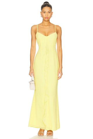 MORE TO COME Vienna Maxi Dress in Baby Yellow from Revolve.com | Revolve Clothing (Global)