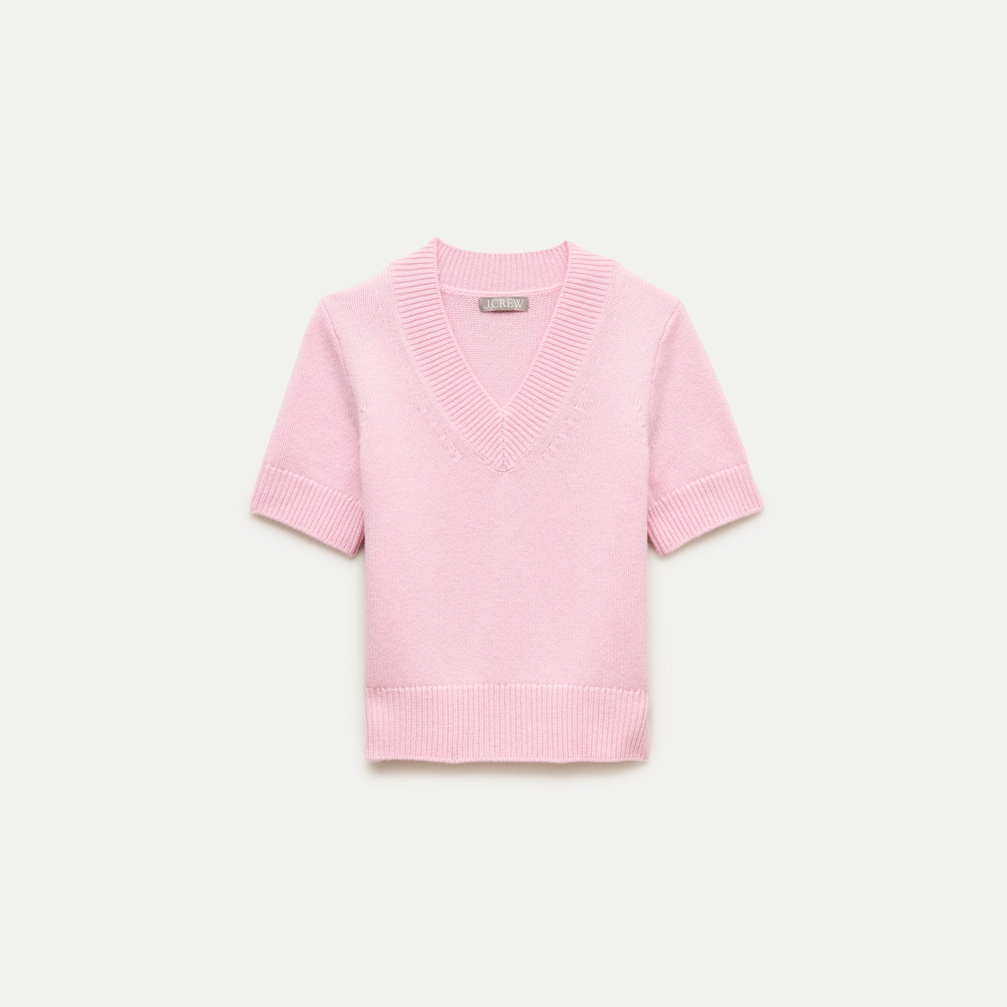 Short-sleeve V-neck sweater in vintage wool | J. Crew US