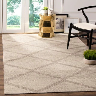 SAFAVIEH Handmade Flatweave Montauk Elsbe Trellis Cotton Rug | Bed Bath & Beyond