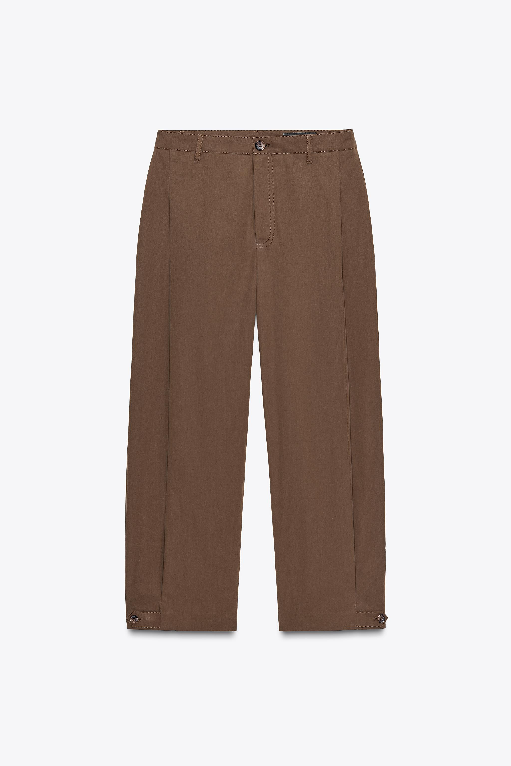 ZW COLLECTION PLEATED PANTS WITH BELT LOOPS | Zara US