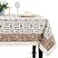 CPC Lotus Meadow Tablecloth 100% Cotton 72x140 Inch Indian Block Print Rectangle Table Cover, Tab... | Amazon (US)