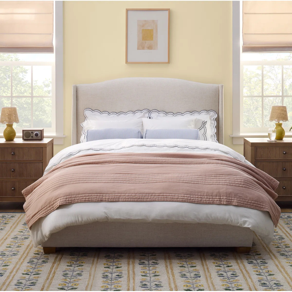 Allis Upholstered Wingback Bed | Wayfair North America