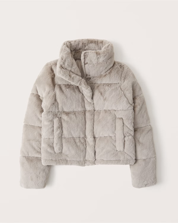 Faux Fur Mini Puffer | Abercrombie & Fitch (US)