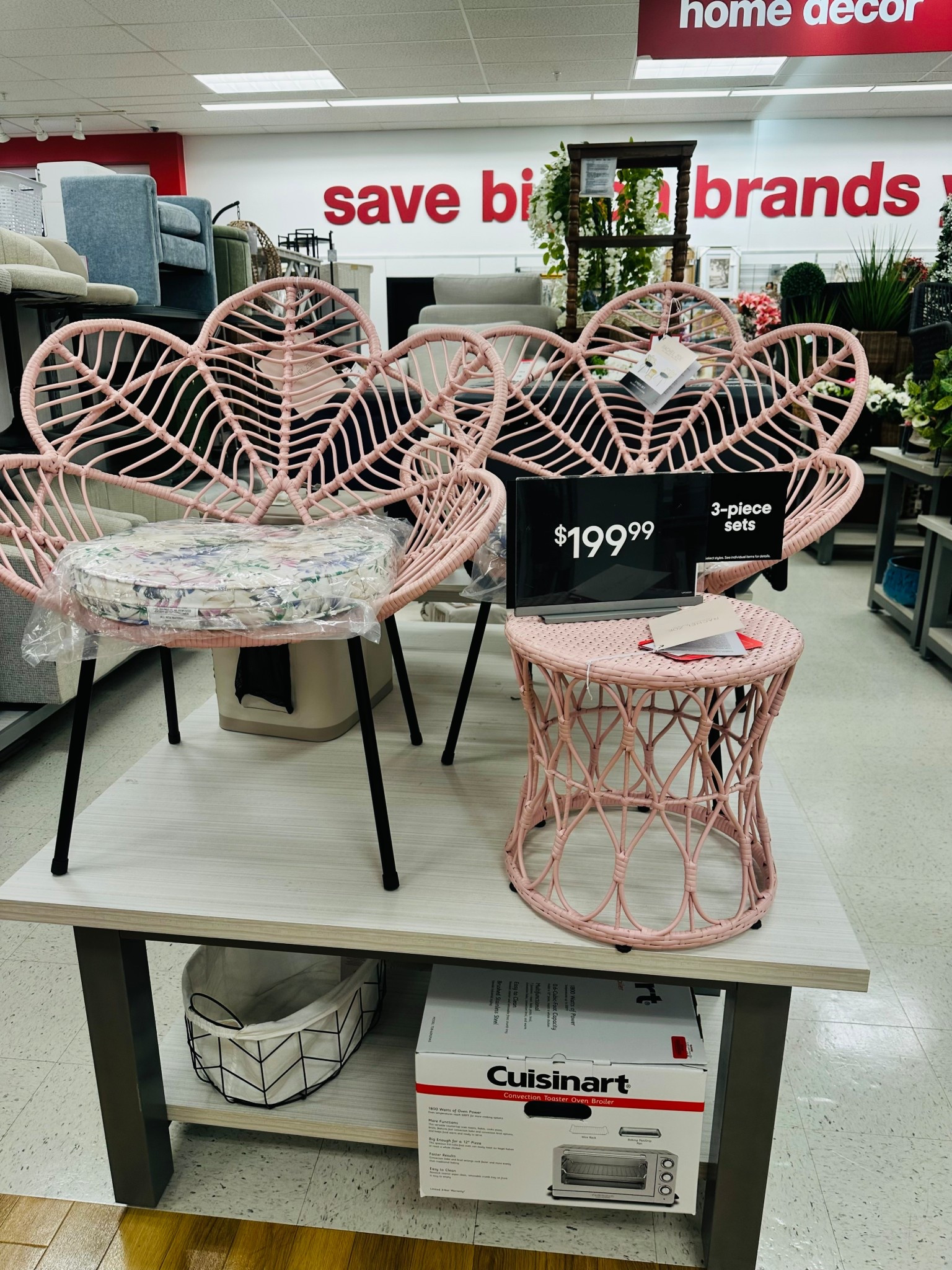Stop everything! 🌸 Found the dreamiest 3-piece bistro set for under $200. These pink woven chairs are giving major high-end boutique vibes but at a total fraction of the cost. Perfect for a morning coffee spot or a small balcony glow-up. Snagged these at TJ Maxx—run, don't walk! 🏃‍♀️✨

#LTKHome #LTKSaleAlert