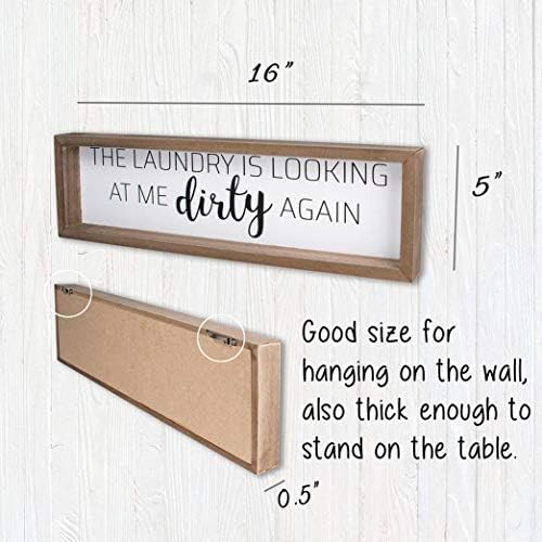 VILIGHT Funny Laundry Room signs - Farmhouse Laundry Accessories - Home Laundry Wall Decor - Dirty A | Amazon (US)