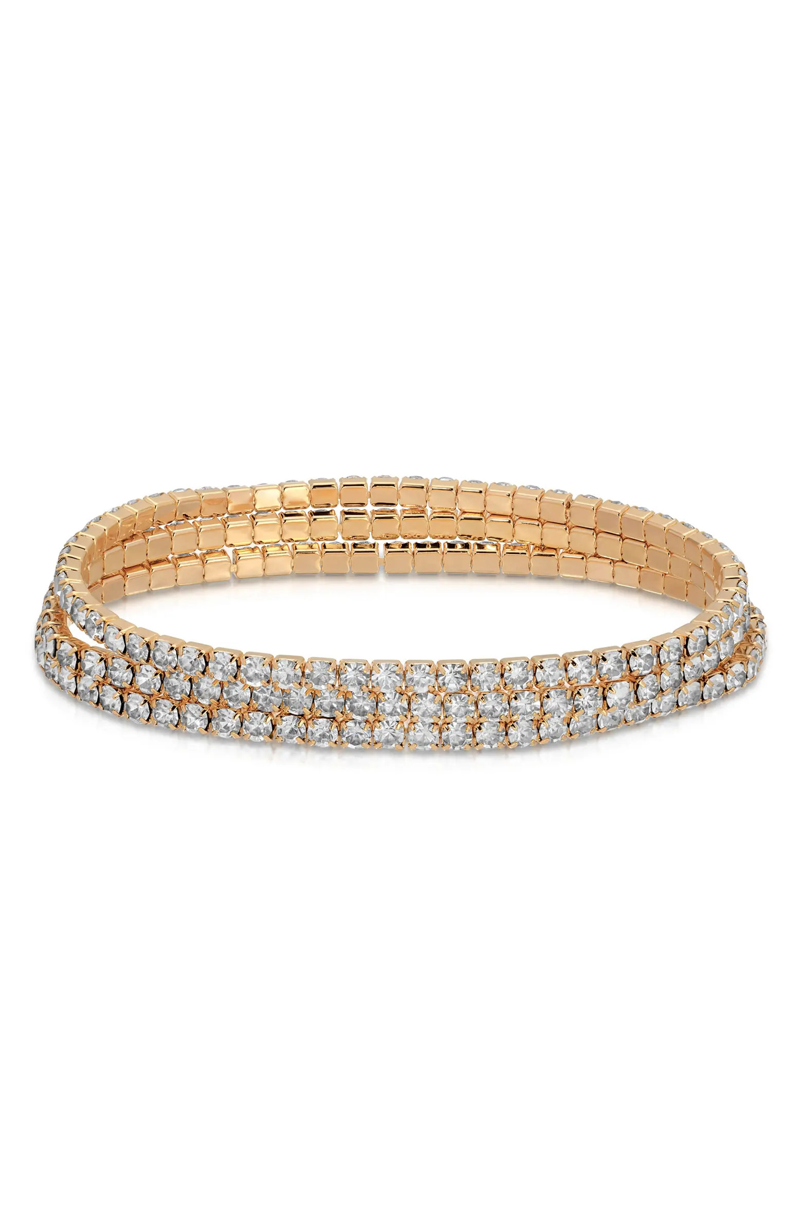 Set of 3 Cubic Zirconia Stretch Bracelets | Nordstrom