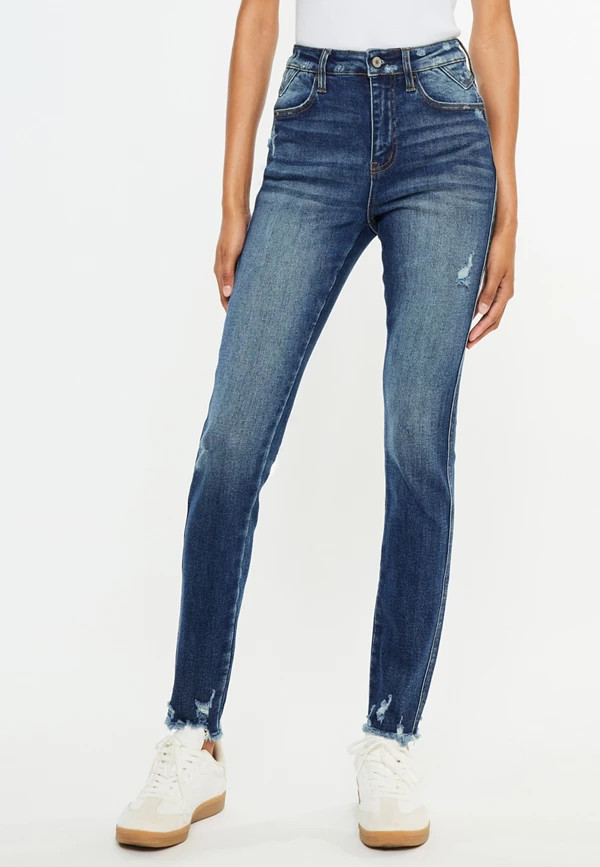 KanCan™ Curvy High Rise Frayed Hem Skinny Jean | Maurices