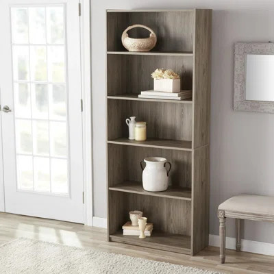 Odoaker 71.42" H x 24.8" W Solid Wood Library Bookcase | Wayfair North America
