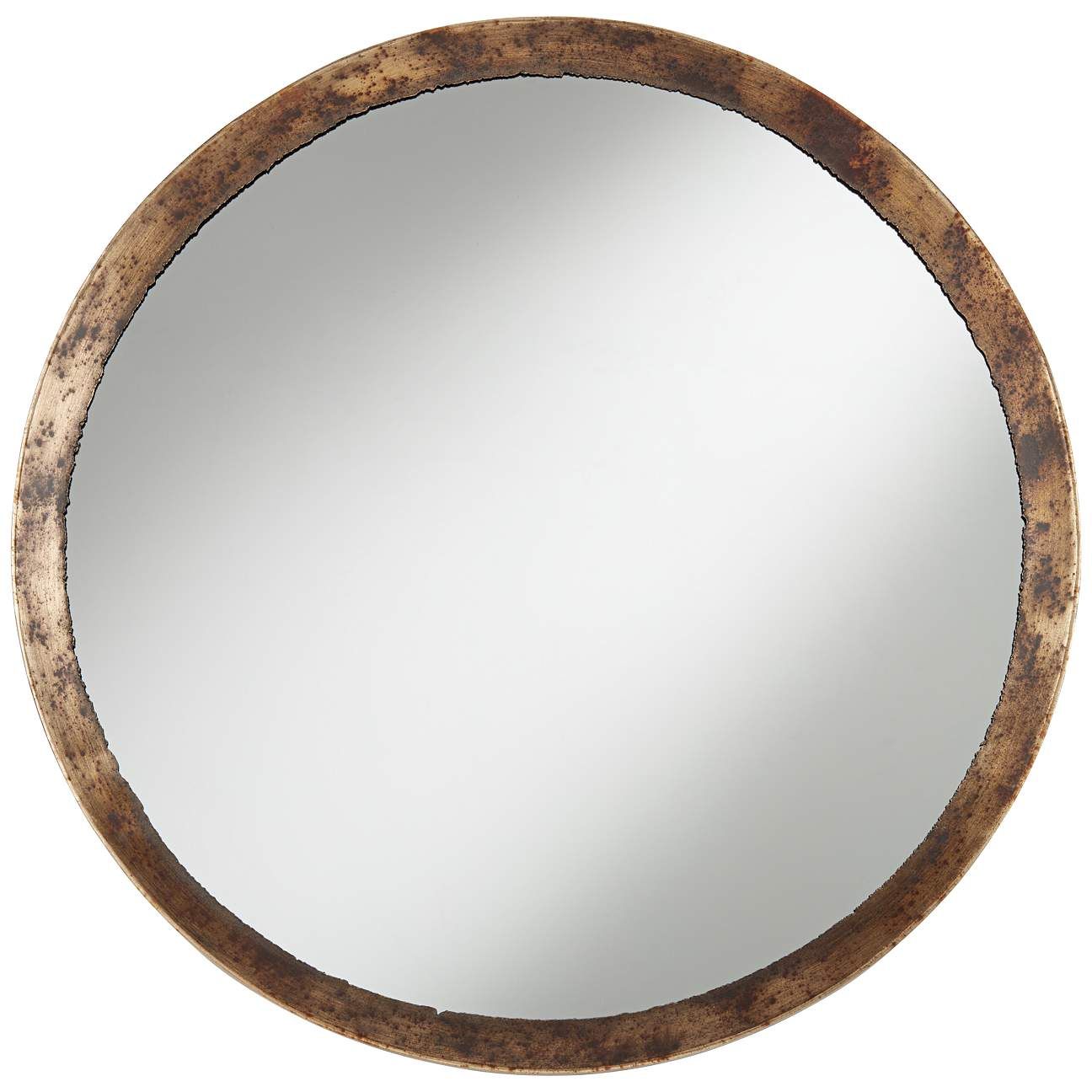 Uttermost Tortin Jagged Edge 34" Round Wall Mirror | Lamps Plus
