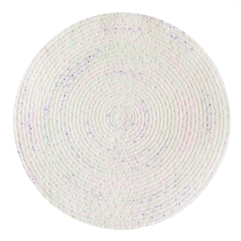 Homespun Easter Cadbury Boucle Round Placemat, 15" | At Home