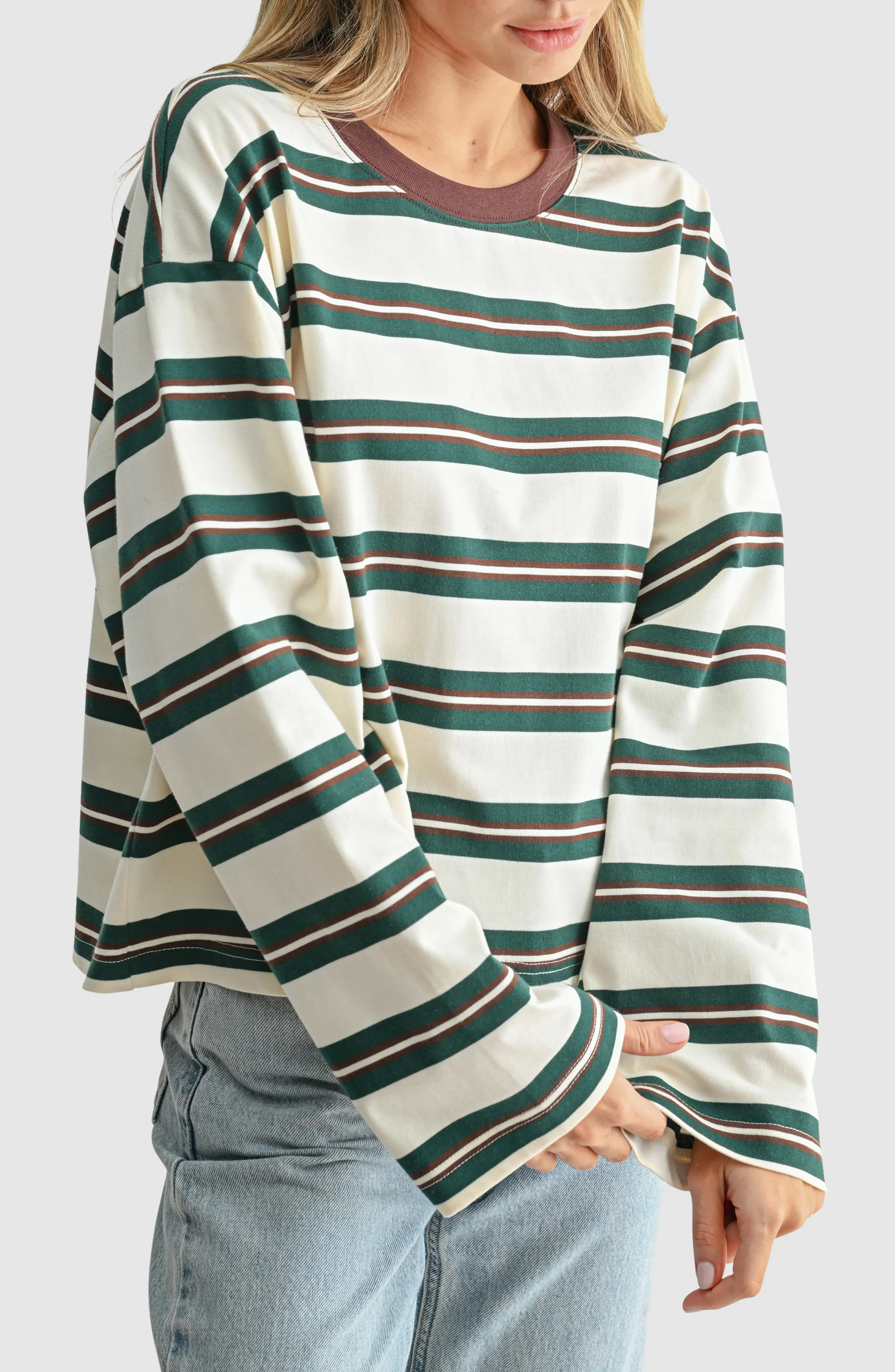 All in Favor Striped Long Sleeve T-Shirt (Women) | Nordstrom | Nordstrom
