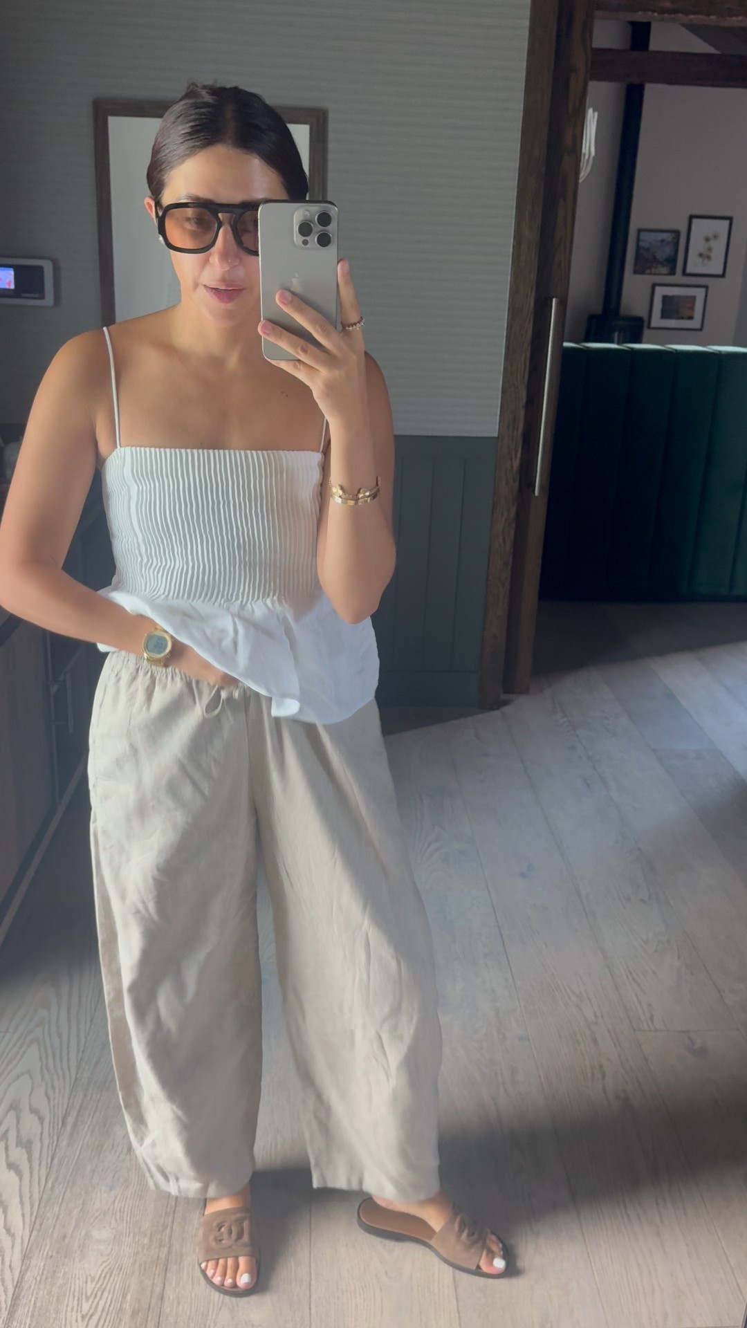 Top: small
Pants: medium(thinking I should have sized down to small for less fabric on legs etc)

15% Off Stackable code BLAMEITONDEDE to get an additional 15% off almost everything at checkout 30-50% Off All Jeans* 20% Off Almost Everything Else


from August 6, 2025 to August 11, 2025. Offer valid in US/CA. Exclusions apply. See details online.