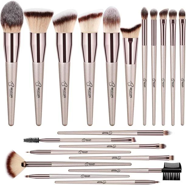 Makeup Brushes Sets, BESTOPE 20PCs Makeup Brushes Premium Synthetic Concealers Foundation Powder ... | Walmart (US)