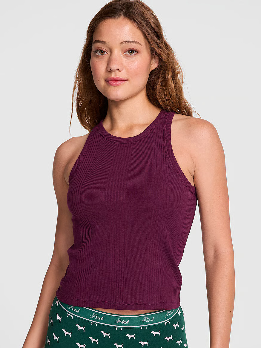 Buy Multi Rib Tank Top, Wild Rose - Order Tops online - PINK US | Victoria's Secret (US / CA )
