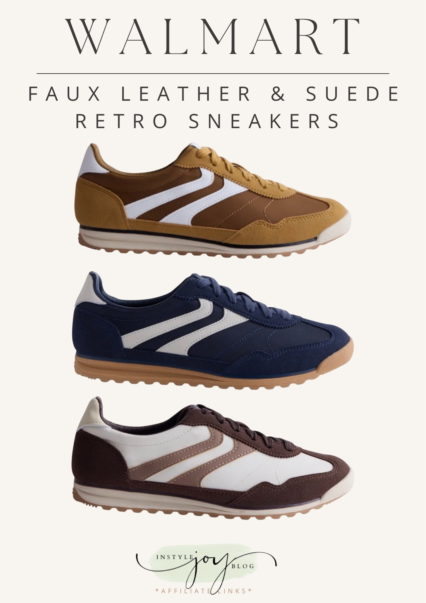 Walmart No Boundaries Women's Faux Leather and Suede Retro Inspired Lace Up Sneakers

#LTKTravel #LTKSeasonal #LTKootd