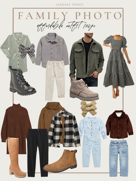 Family photo outfit ideas . One more dressy and one casual. 

Family photo ideas , styled outfits , family fashion , affordable family outfits , winter photo ideas , old navy , kids style , men’s style , shacket , plaid , gingham , Christmas card outfit ideas 

#LTKSeasonal #LTKfamily #LTKHoliday