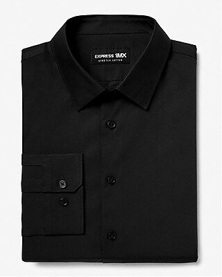 Slim Solid Stretch Cotton 1mx Dress Shirt | Express