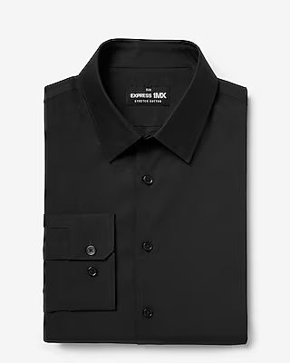 Slim Solid Stretch Cotton 1MX Dress Shirt | Express