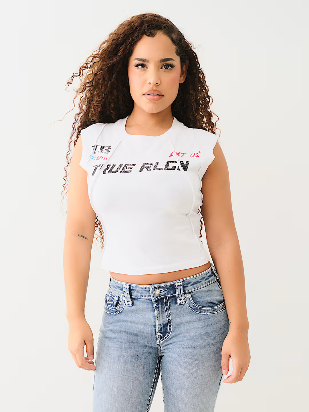 CAP SLEEVE SEAM MOTO TOP | True Religion