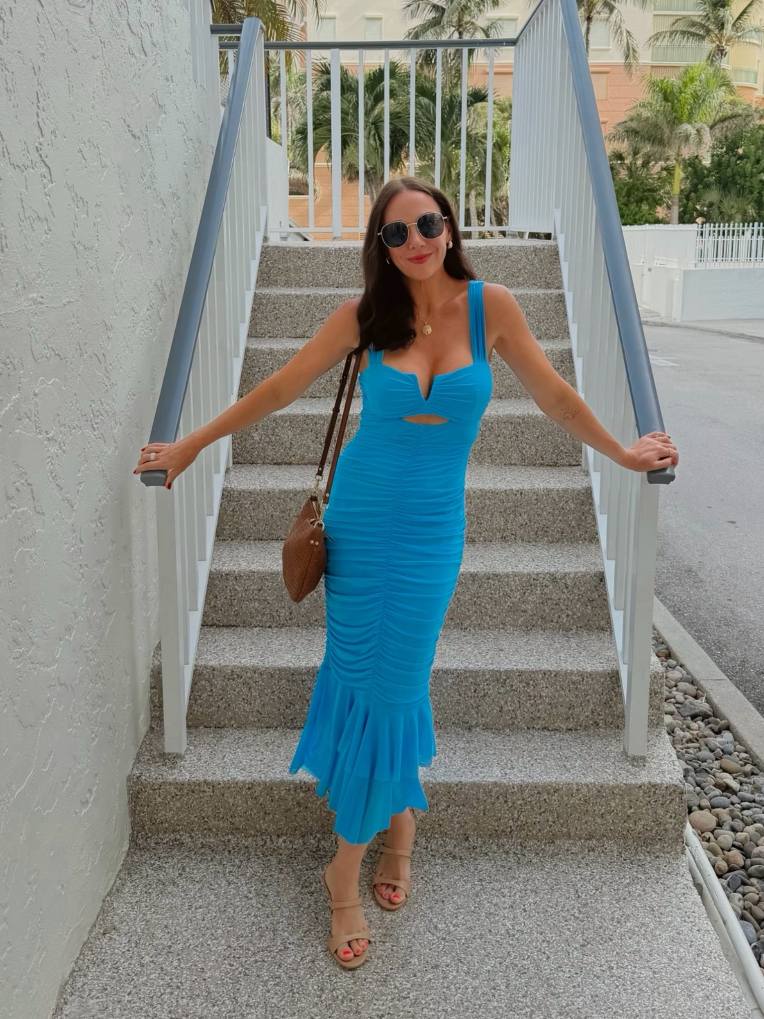 I will re-wear this Lulus midi dress over and over!
Color: Turquoise 
Size: Small