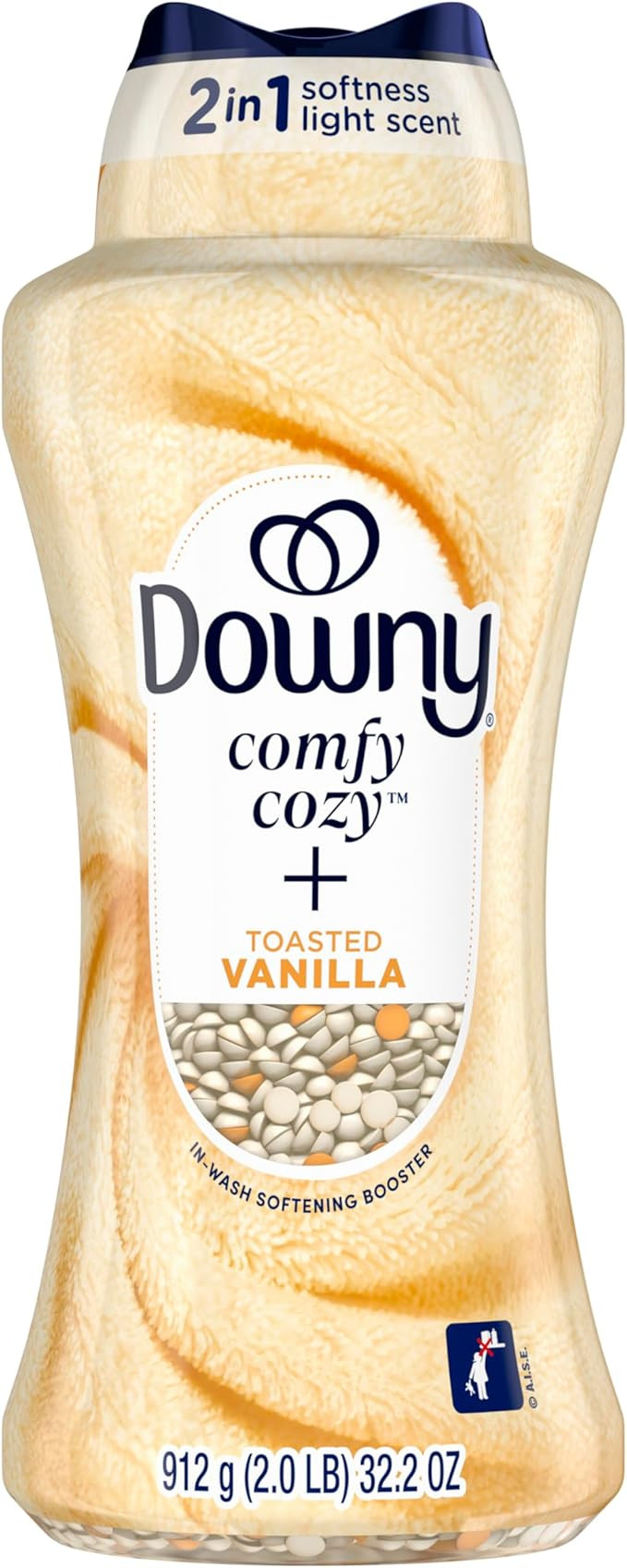 Downy Comfy Cozy In-Wash Laundry Scent Booster Beads, Toasted Vanilla Scent, 32.2 oz, Softness an... | Amazon (US)
