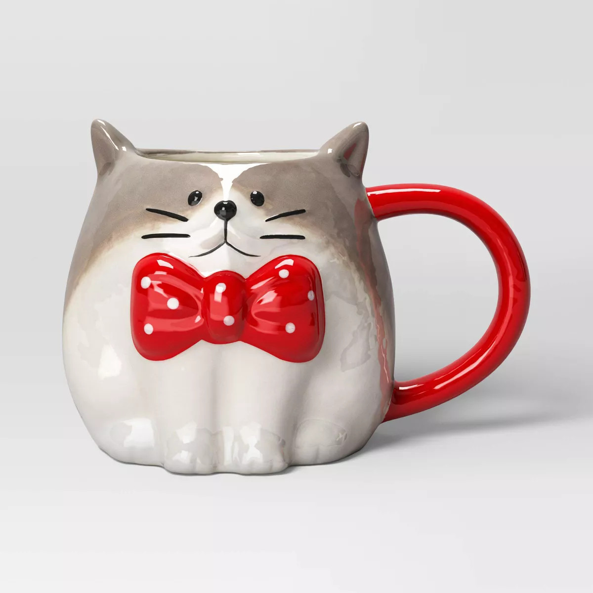 17.9oz Christmas Earthenware Figural Cat Mug - Wondershop™ | Target