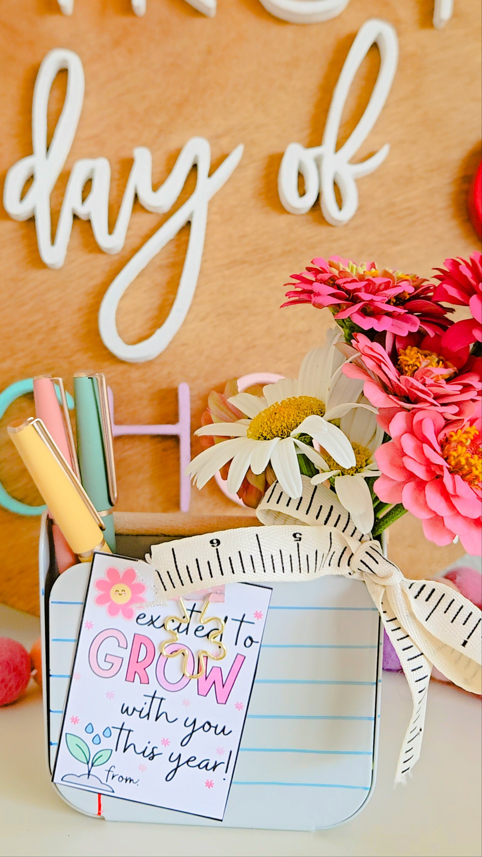 A flower themed teacher gift freshly picked from my own garden 🥰🌸🩷Go to my Instagram for the free printable!

#LTKBacktoSchool #LTKFamily #LTKKids