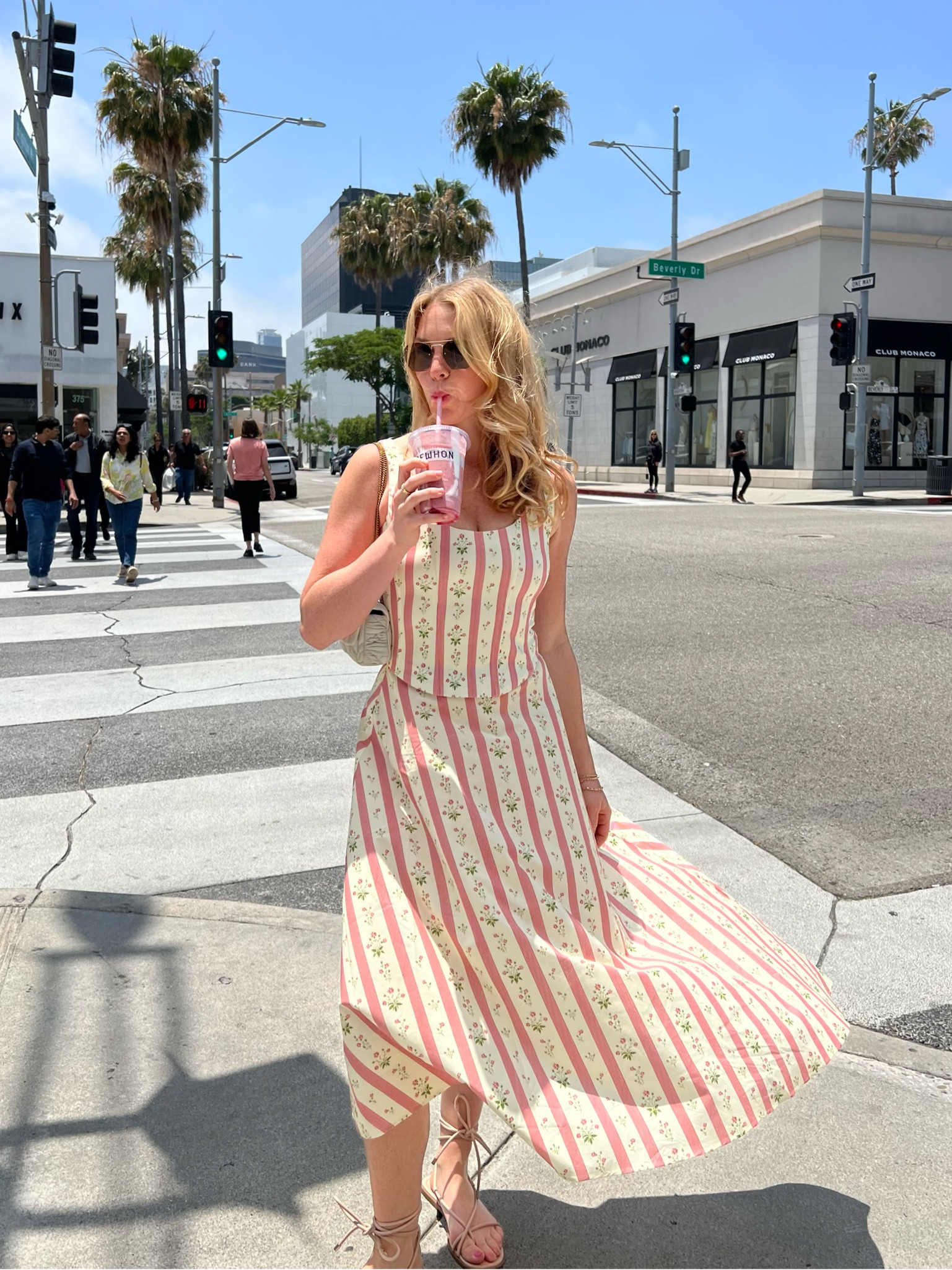 Matching the Hailey Bieber 🍓 smoothie in this cute set!!! Wearing a 6 in both pieces — each piece is under $100!

#LTKFindsUnder100 #LTKSeasonal