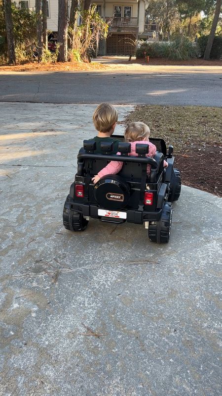 This jeep was a big hit if you have a kiddo with a birthday coming up! Works really well “off roading” and you can control it with a remote if your child is too young to steer themselves. And it’s in MAJOR sale right now!

#LTKVideo #LTKsalealert #LTKkids
