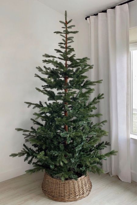 7.5 ft Christmas tree. Artificial faux green spruce. 

#LTKHoliday #LTKCyberweek #LTKSeasonal