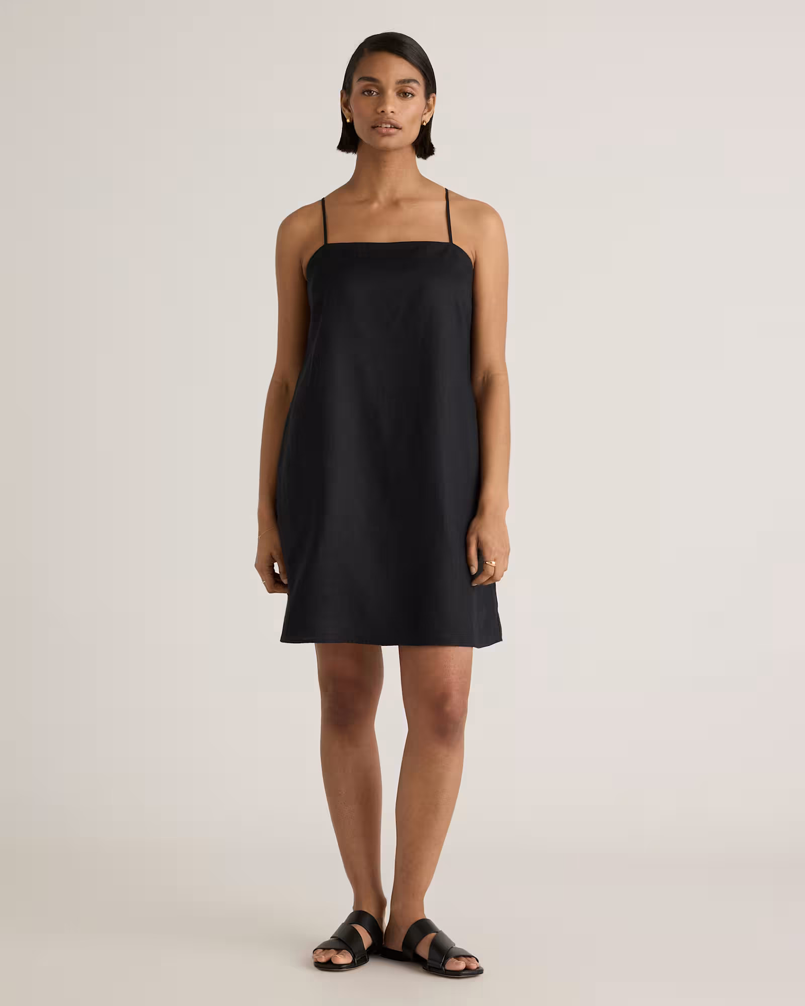 100% European Linen Spaghetti Strap Mini Dress | Quince