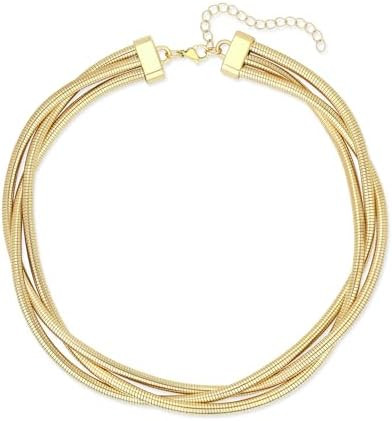 Chunky Gold Choker Necklace for Women, Multi-wrap Chunky Layered Choker Necklace Lightweight Allo... | Amazon (US)