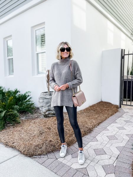 Loverly Grey’s ootd! This is such a good sweater from Abercrombie 👏 wearing an XS and a small in the Spanx leggings! 

#LTKunder100 #LTKstyletip #LTKSeasonal