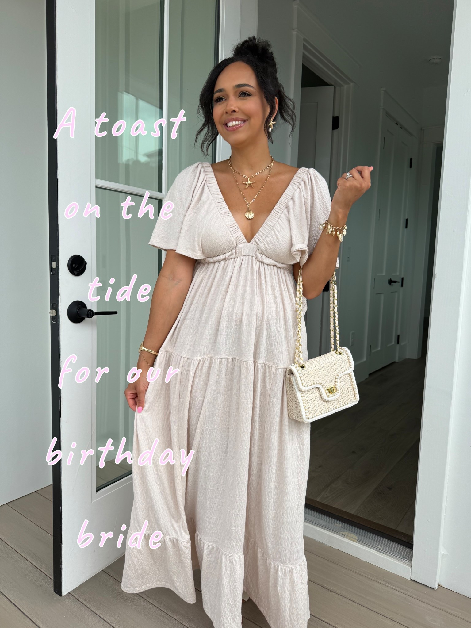 30A Bachelorette Fits! A toast on the tide for our birthday bride beach picnic featuring linen, tan, beige, pastel pinks, pastel blues! This may be one of my favorite dresses ever— so comfy, flattering, and love the deep neck to feature all my seashell & starfish beach jewels! Wearing a size XS and runs a little oversized/plenty of stretch! 😊 Also great for vacations, maternity photos, beach family photos etc! 

#LTKWedding #LTKStyleTip #LTKTravel