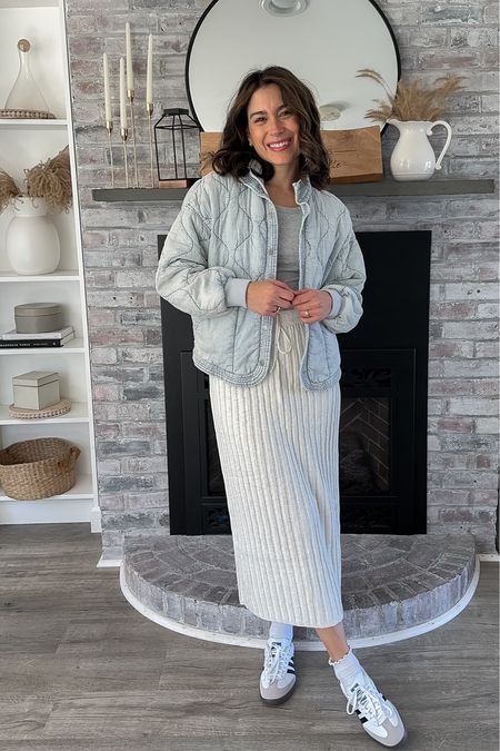 Sharing 5 ways to style your Sambas this spring. Loving this cozy ribbed set. You will see it styled a few different ways!

SIZING:
• Wearing a medium in this set, it is true to size
• Wearing a small in this jacket
• Wearing a kids size 6.5 in my Sambas sneakers which is equivalent to a women’s size 8
• Wearing a 4 in this top

The perfect mom outfit, spring outfit idea, mom outfit idea, casual outfit idea, spring outfit, sambas outfit, style over 30, layered outfit idea, sneaker outfit idea, free people style

#momoutfit #dailyoutfits #dailyoutfitinspo #casualoutfitsdaily #momstyleinspo #styleover30 #sambasneakers #freepeoplestyle 

#LTKstyletip #LTKfindsunder100 #LTKfindsunder50