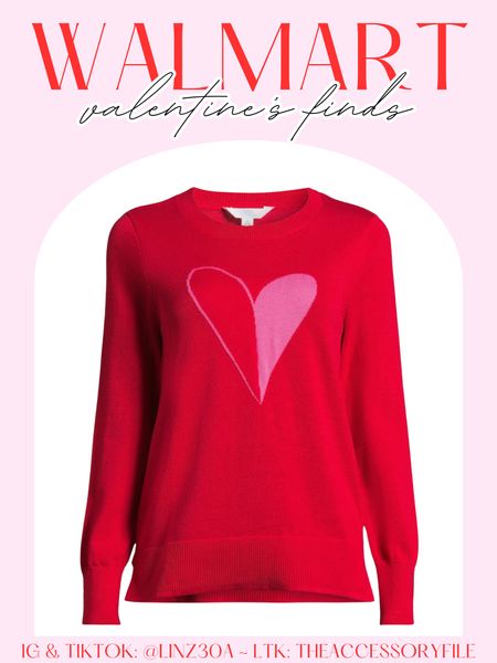 Valentine’s Day sweater, crew neck sweater, Valentine’s Day outfit, winter outfit, heart sweater, red sweater, Walmart fashion finds, Walmart must haves 

#LTKstyletip #LTKSeasonal #LTKfindsunder50