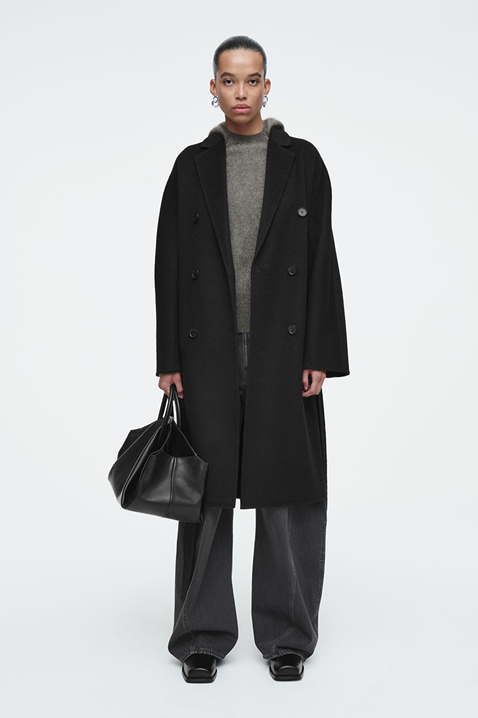 OVERSIZED DOUBLE-BREASTED WOOL COAT | COS UK