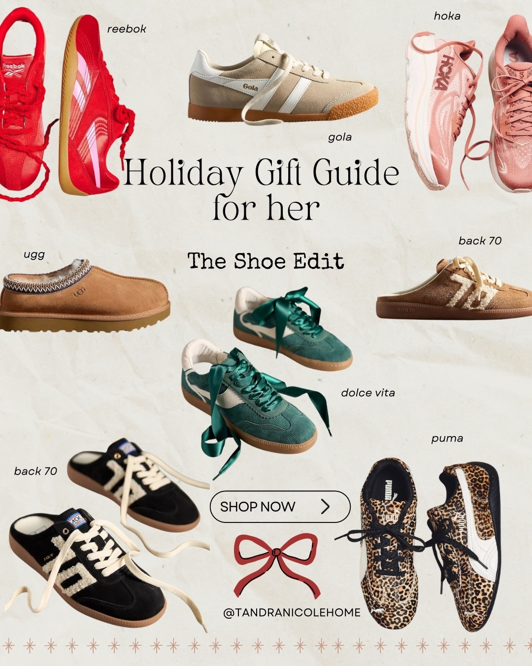 Holiday Gift Guide for Her ✨
If she loves cute shoes, comfy classics, or anything that makes everyday mom-life feel a little easier (and a lot prettier), this is the shoe edit. From cozy UGG slip-ons to sporty sneakers and festive colors she can wear all season. I rounded up my favorites for gifting or adding to your own wishlist.

Perfect if you need:
• cozy mom-approved shoes
• cute winter shoe ideas
• everyday sneakers for busy days
• holiday gift ideas for her
• budget-friendly shoe finds

Tap to shop the full edit and save this for your holiday gifting! 🎁👟

#LTKGiftGuide #HolidayGiftGuideForHer #CozyMomStyle #ShoeEdit #GiftsForHer #WinterStyle #ComfySneakers #MomStyleFinds

#LTKHoliday #LTKGiftGuide #LTKActive