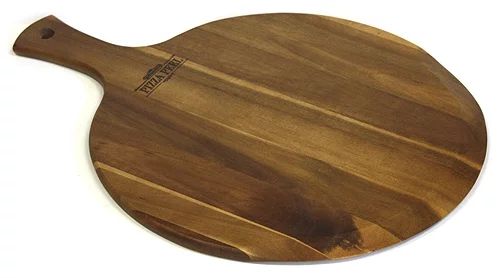 Mountain Woods Brown Large Acacia Wood Pizza Peel / Cutting Board / Serving Tray - 21.25" x 16" x... | Walmart (US)