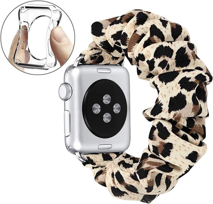fastgo Compatible with Scrunchie Apple Watch Band Series 5/4 38mm/40mm, Women Girls Gift Elastic ... | Amazon (US)