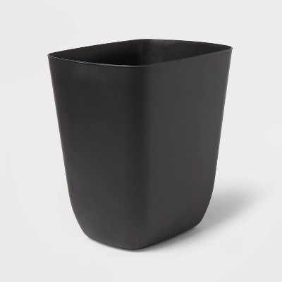 3gal Open Vanity Waste Basket Black - Brightroom™: Compact Matte Plastic Indoor Trash Can, Small Size, Bathroom Use | Target