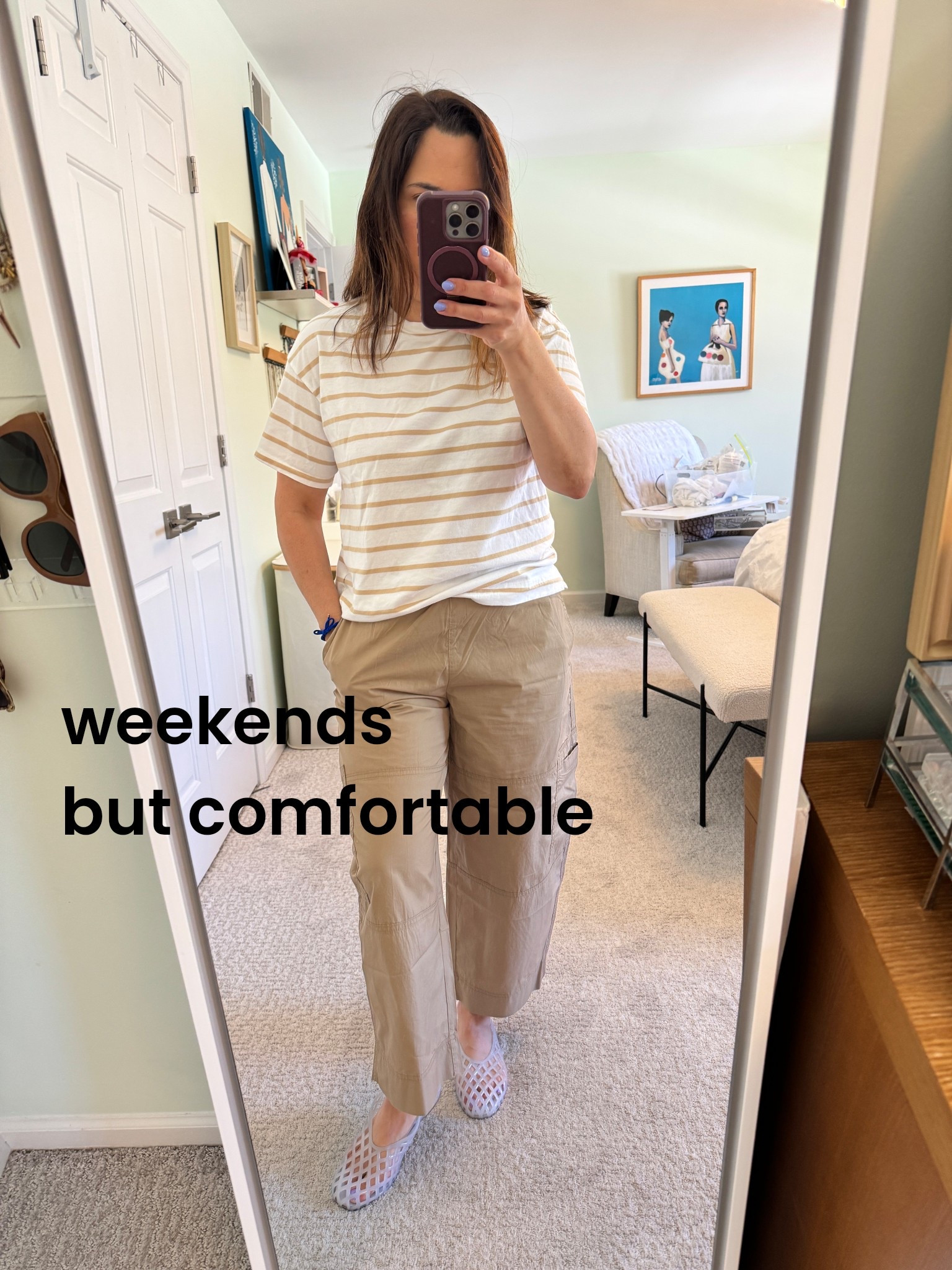 Pants are very lightweight and barrel style - size M
Tee is nice cotton weight - size M

#LTKmomlife #LTKgrwm #LTKMidsize