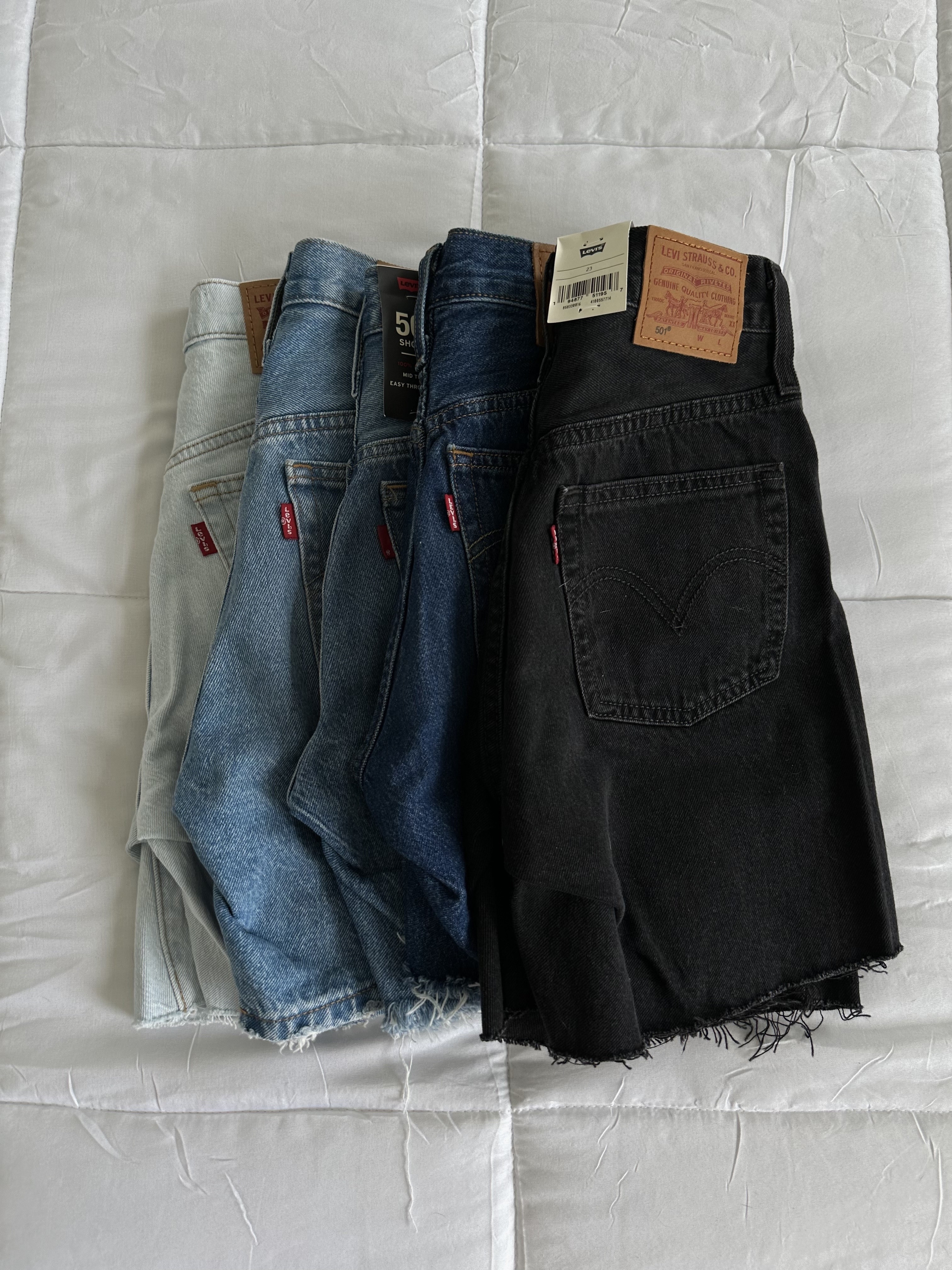 my fav shorts: levis 501s 🖤 I get a 23 for a tight fit or a 24 for a more effortless fit! 

#LTKStyleTip #LTKFindsUnder50 #LTKSeasonal