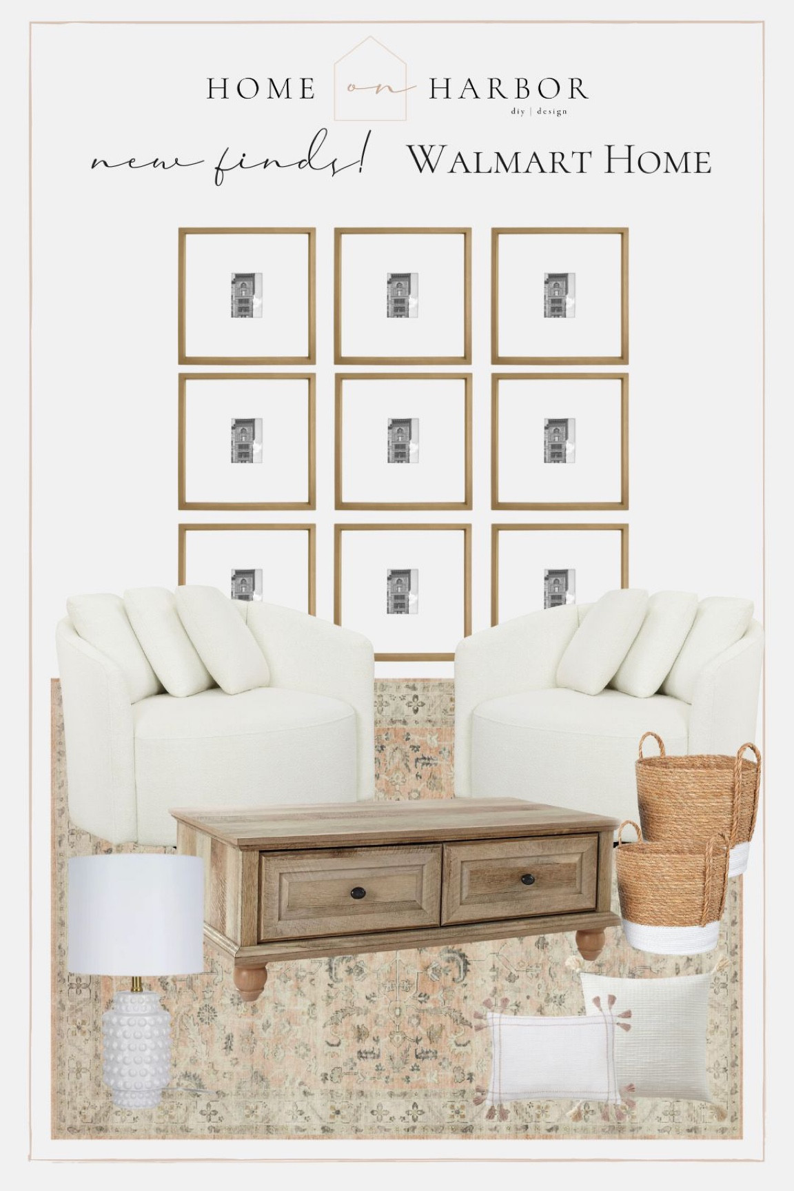 New Walmart finds: gorgeous new swivel chair by beautiful by drew Barrymore, pottery barn look alike gallery wall frames, and more. 

#LTKFind #LTKSeasonal #LTKhome