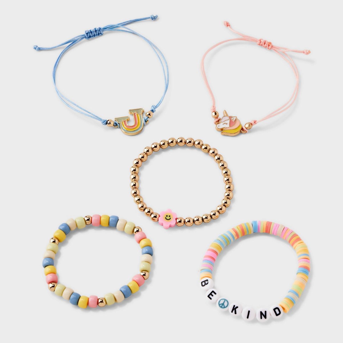 Girls' 5pk Unicorn Rainbow Bracelet Set - Cat & Jack™ | Target