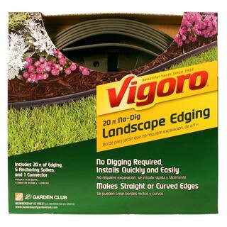 Vigoro 20 ft. No-Dig Landscape Edging Kit-3001-20HD - The Home Depot | The Home Depot