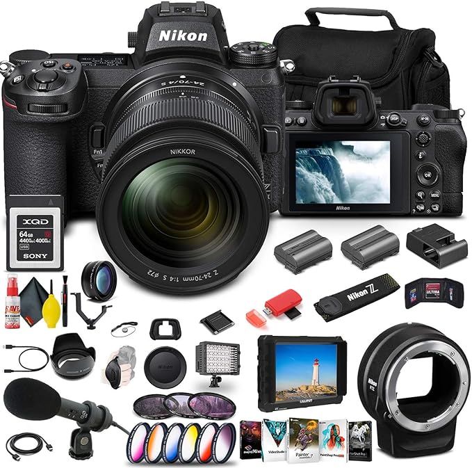Nikon Z 6II Mirrorless Digital Camera 24.5MP with 24-70mm Lens (1663) + FTZ Mount + 4K Monitor + ... | Amazon (US)